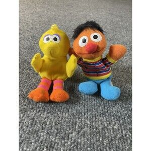 Vintage Lot Of 2 Sesame Street Stuffed McDonald’s Toys Big Bird & Ernie Plush 4”